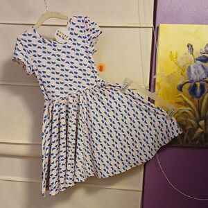 Dot Dot Smile Blue and White Patterned Dress
